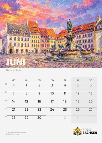 Wandkalender Heimat in Bildern (Sachsen)